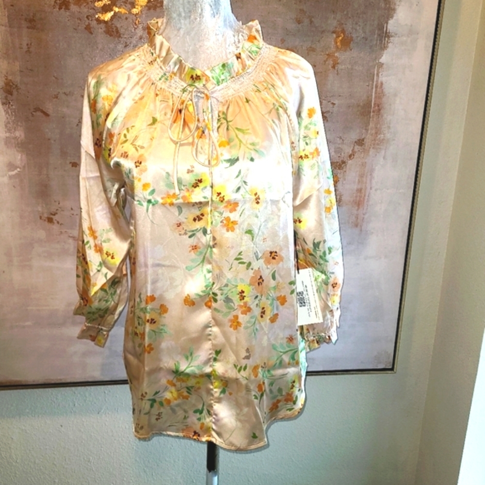 Floral Print Women's Tunic Top